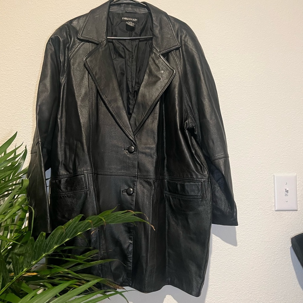 Vintage Savannah 100% Black Leather Jacket ( Size 1X)